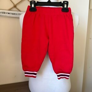 Baby boy, red jogger pants size 12 months made in Portugal